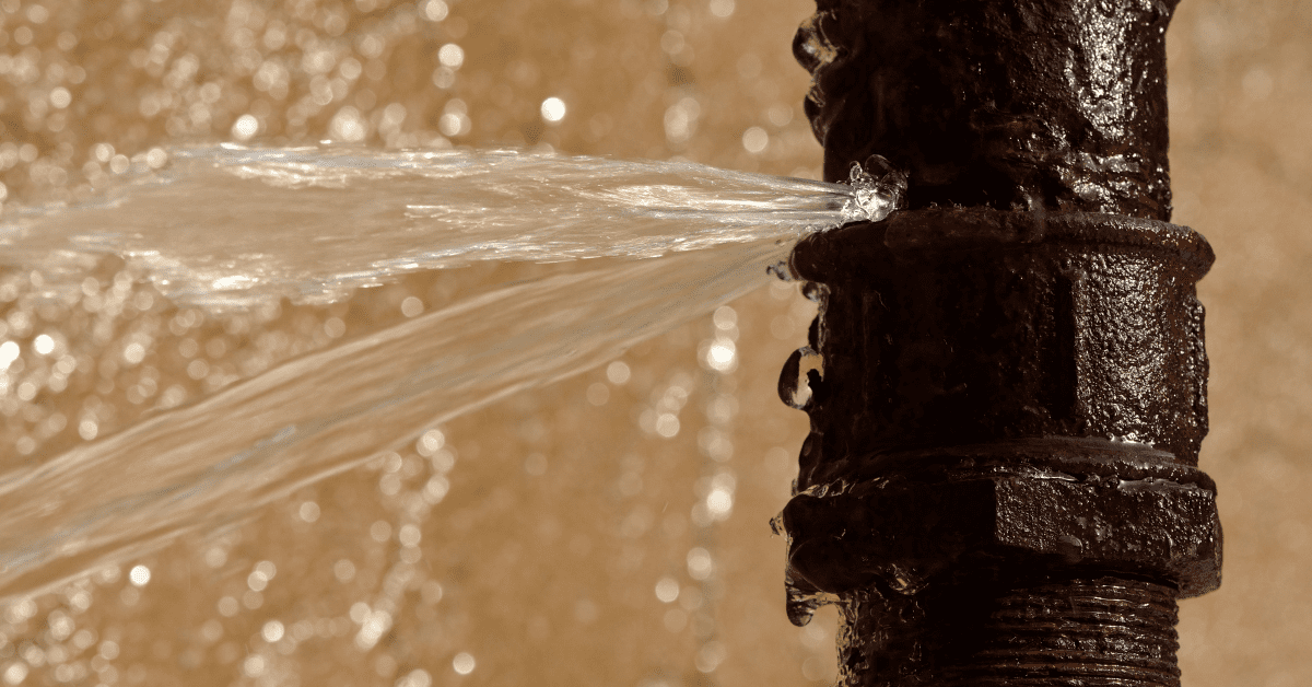 frozen pipe burst
