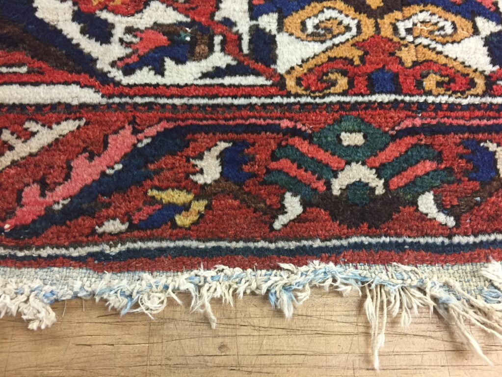 fringe damaged rug