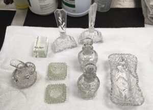 After photo of glassware after fire.